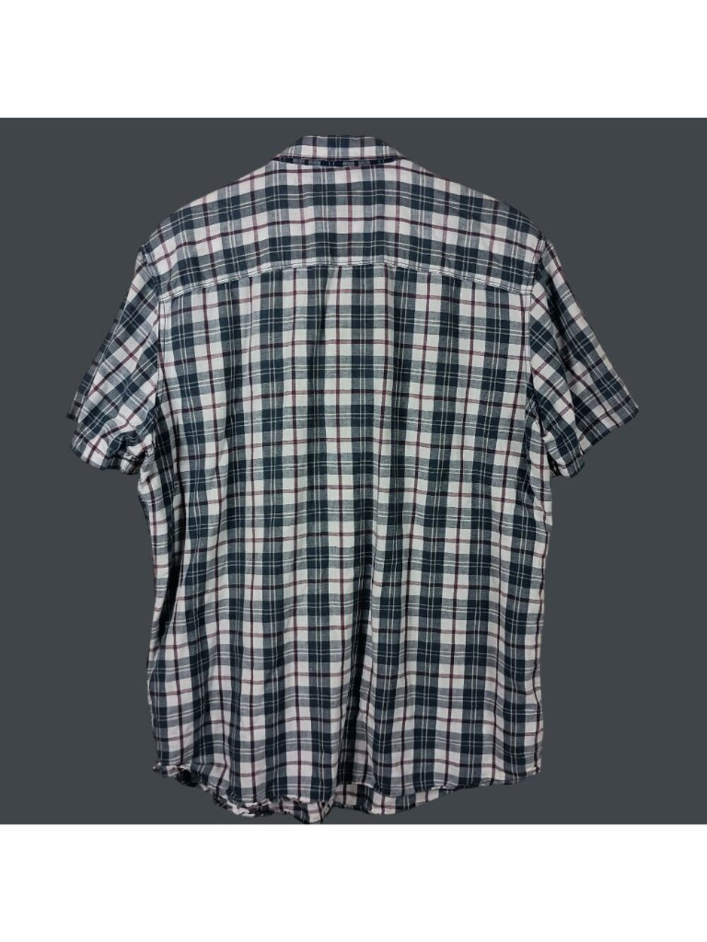 Levis Plaid Linen Blend Short Sleeve Shirt Mens XL Travel Vacation Work Dadcore - Picture 4 of 7